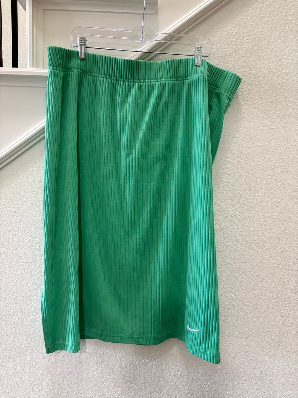 Nike Green Ribbed Midi Skirt